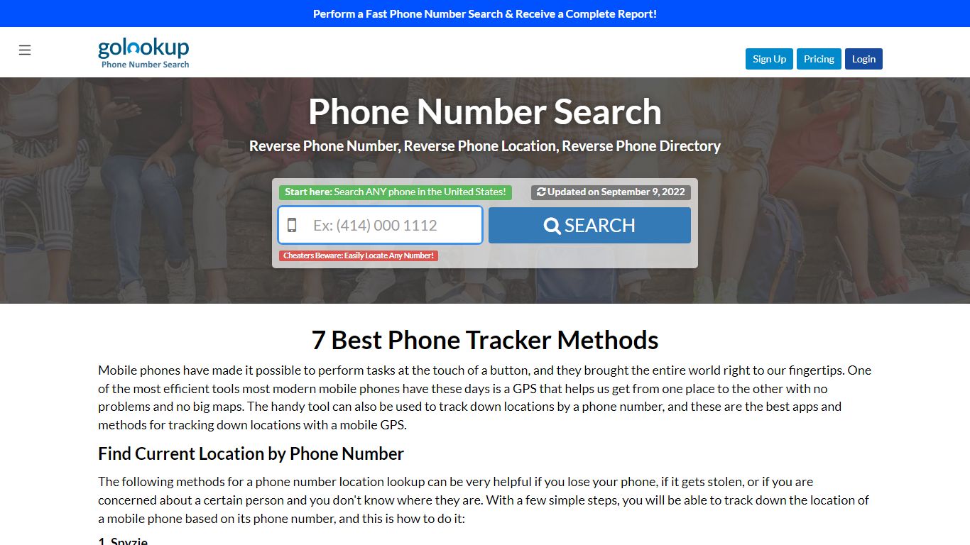 How to Find current location by phone number - GoLookUp